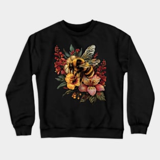 Bees And Flowers A Love Story Crewneck Sweatshirt